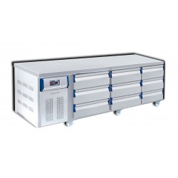 9 Drawer Counter Chiller Front View